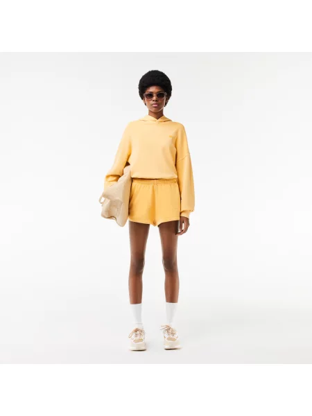 Lacoste Krótkie Spodenki Natural Dyed Cotton Fleece żółte