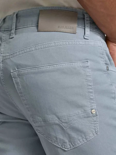 Jeansy o kroju regular fit z wpuszczanymi model Arne Pipe' Mac niebieskie
