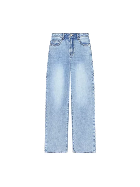 Szerokie jeansy Armani Exchange niebieskie
