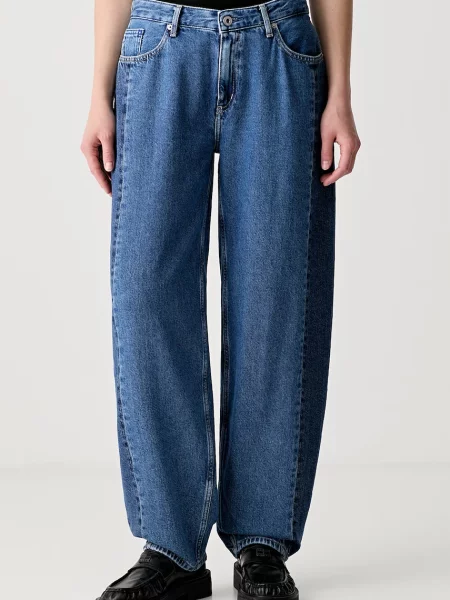 Karl Lagerfeld Jeans blugi barrel pentru femei albastru