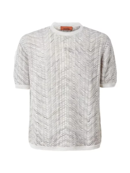 Tricou polo Missoni tricotate ajurat