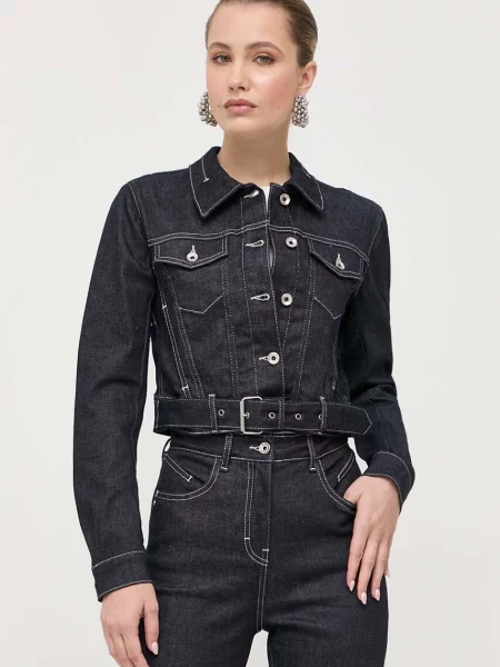 Jeans jakna Patrizia Pepe mornarsko modra