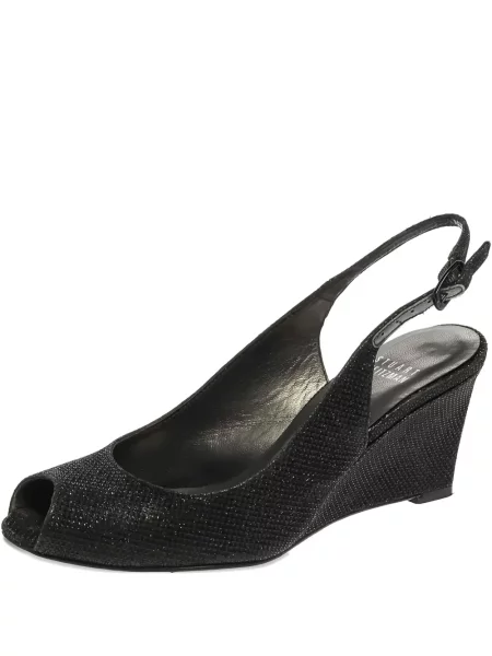Sandały Stuart Weitzman na koturnie czarne
