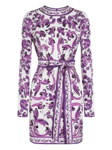 Rochie mini Dolce & Gabbana cu imagine de costum violet