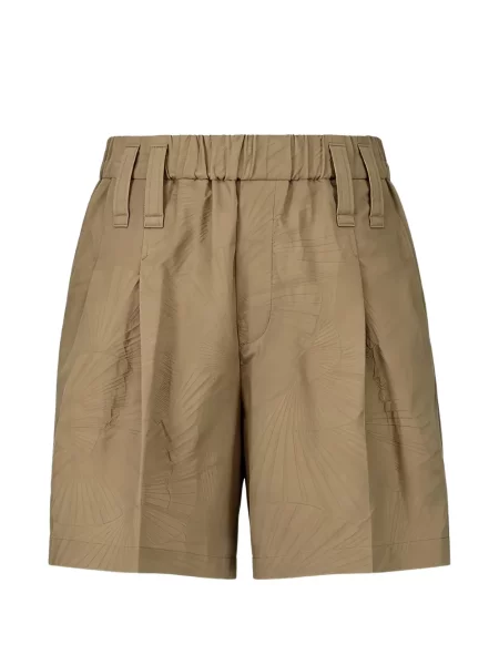 Pantaloni scurți Brunello Cucinelli din jacard maro