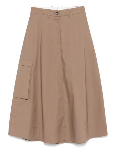 Spódnica midi Nine In The Morning do kolan brązowa