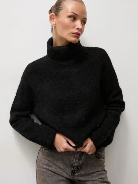 Answear.LAB pulover pentru femei cu amestec de lână negru
