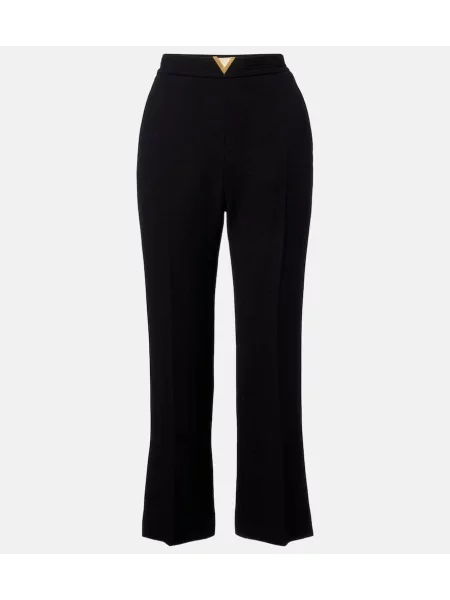 Pantaloni Valentino de lână negru