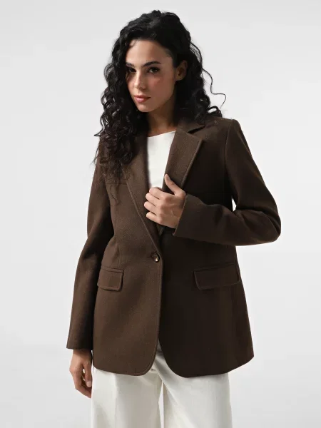 Піджак Braska віскоза/поліестер коричневий