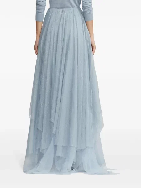 Fusta maxi Ralph Lauren Collection din tul albastru