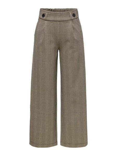 JDY Pantaloni cutați JDYGEGGO MIA ecru / maro negru