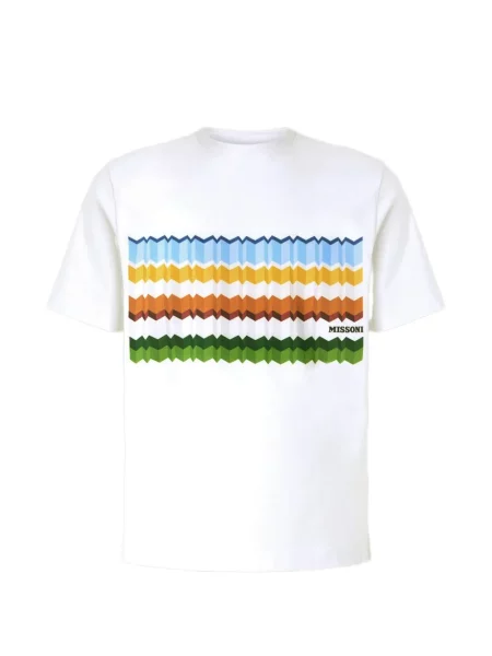 Tricou Missoni cu imagine alb