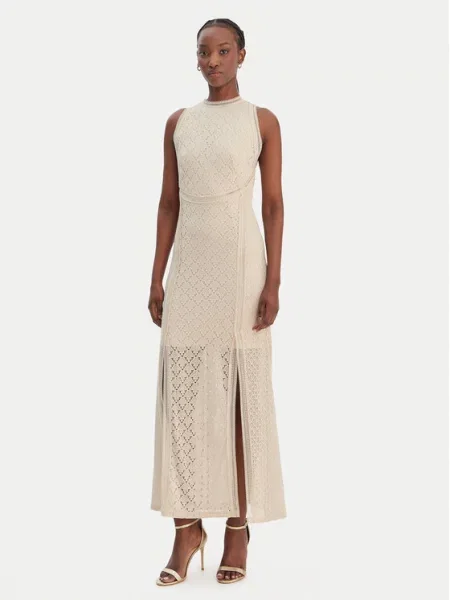 Guess Sukienka koktajlowa beżowy