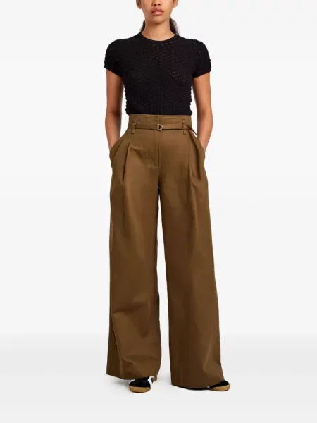 Pantaloni Proenza Schouler White Label plisate alb