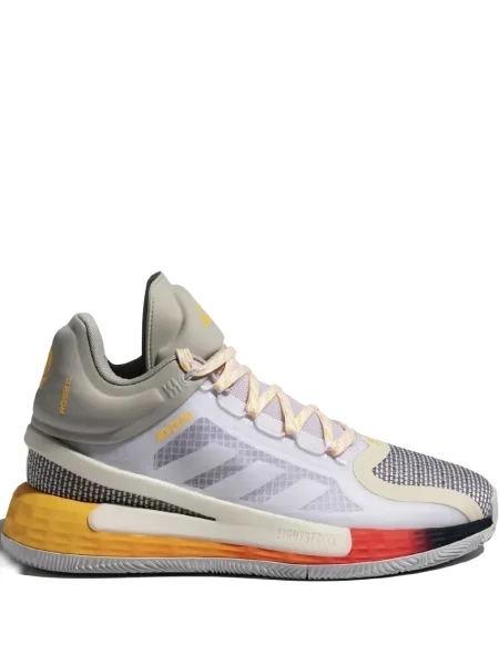 Top Adidas alergare cu decolteu în V alb