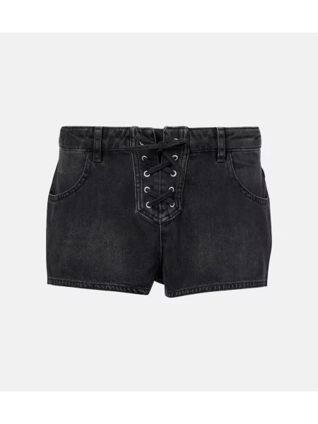 Pantaloni scurți din denim Isabel Marant negru