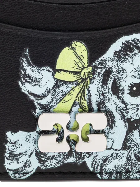 Portofel Ganni cu imagine negru