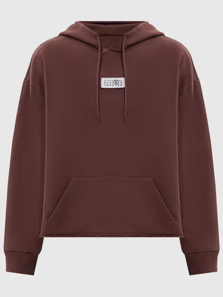 Худі з нашивкою логотипа Maison Margiela Mm6 коричневе