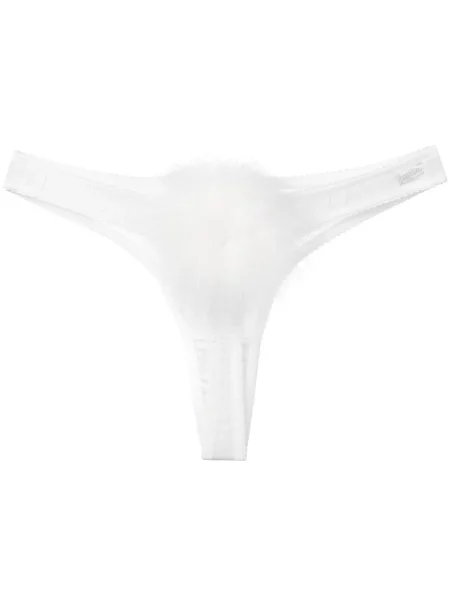 Stringai Gilda & Pearl su perlais balta