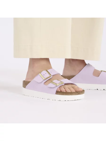 Klapki Birkenstock na platformie różowe