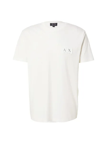 ARMANI EXCHANGE Tricou argintiu / murdar alb