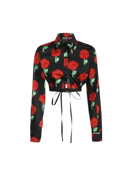 Wielobarwność koszula Versace Jeans Couture koronkowa