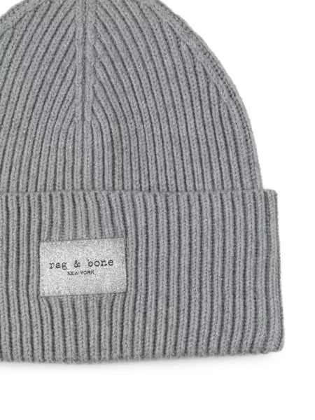 Beanie Rag & Bone cu nervuri gri