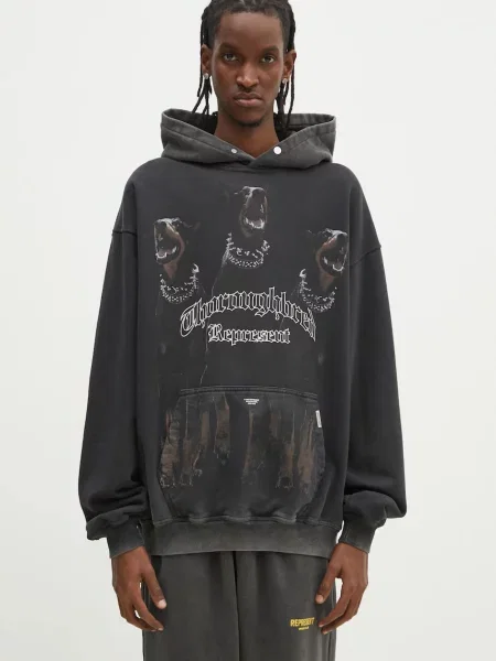 Represent hanorac de Thoroughbred Hoodie barbati cu glugă cu imprimeu gri