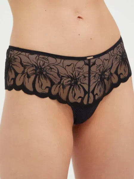 Chantelle Chilot brazilian Fleurs negru