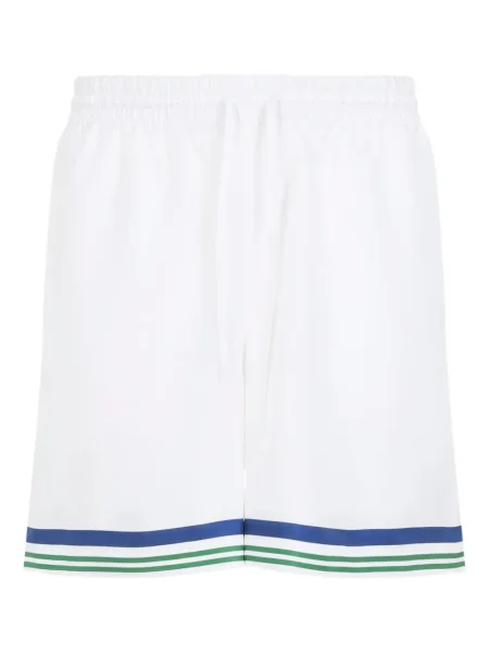 Pantaloni scurți Casablanca de mătase alb