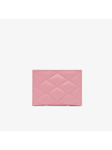 Lacoste Skórzane Etui Na Karty Crocodelle różowy