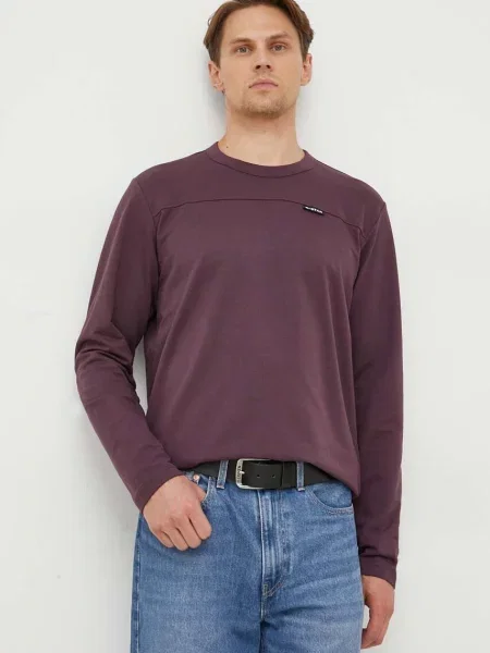 Тениска с дълъг ръкав G-star Raw виолетово