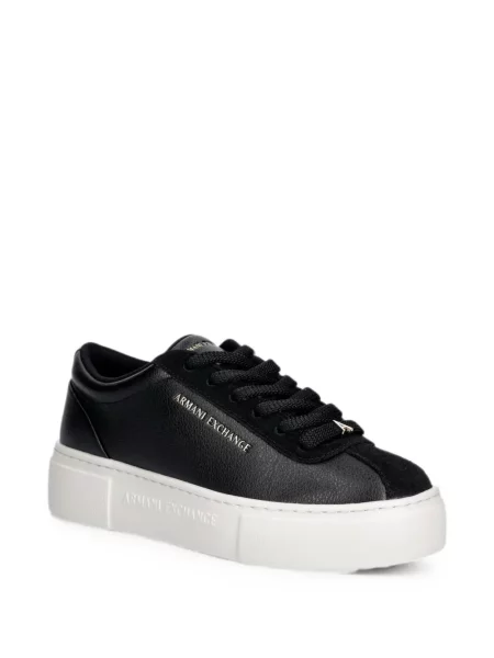 Chunky tenisice Armani Exchange s autogramom crna