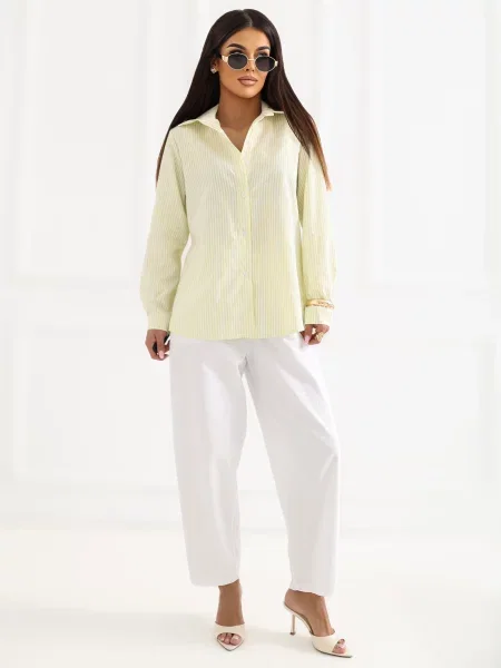 Cămașă cu dungi Factory Price cu dungi negru