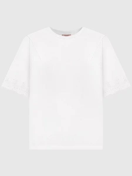 Кружевная футболка Twinset белая