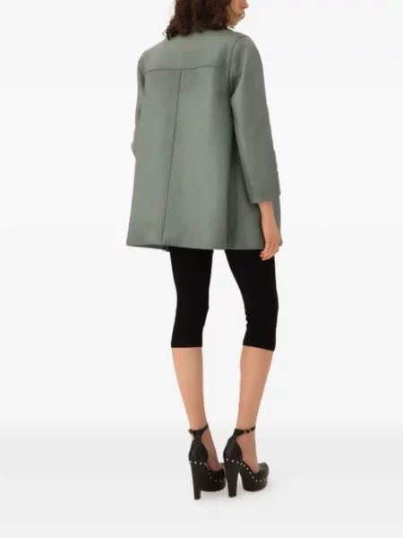 Palton Chloé din piele albastru