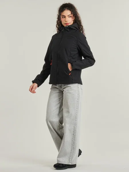 Geacă Superdry cu glugă negru