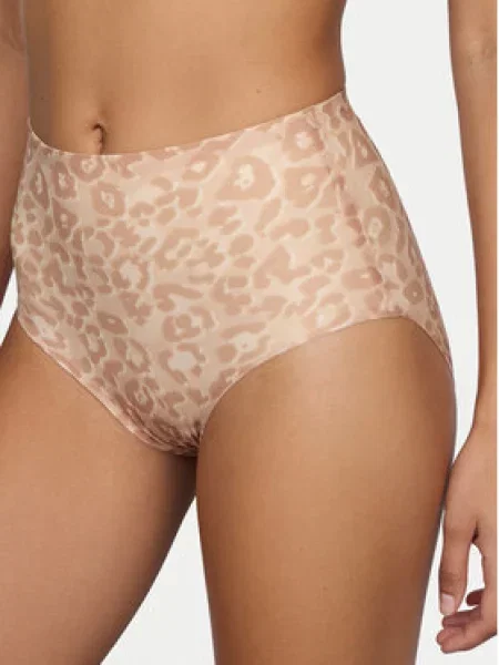 Chantelle Klasične spodnje hlačke z visokim pasom Soft Stretch bež