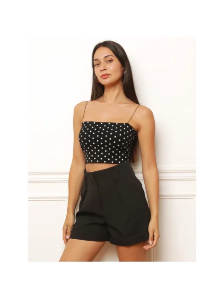 Top La Modeuse negru