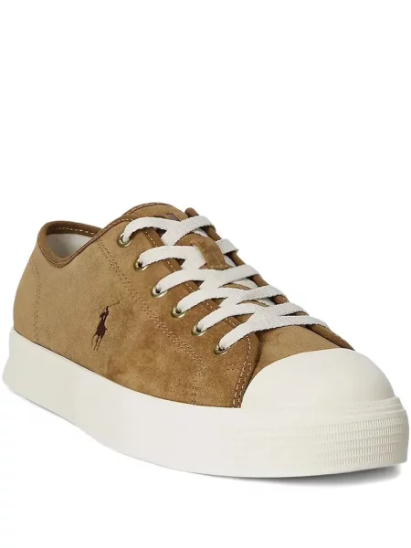 Ochelari de soare Polo Ralph Lauren din piele de căprioară cu imagine de costum albastru