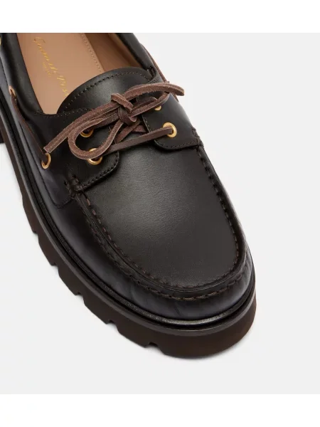 Pantofi loafer Gianvito Rossi din piele maro