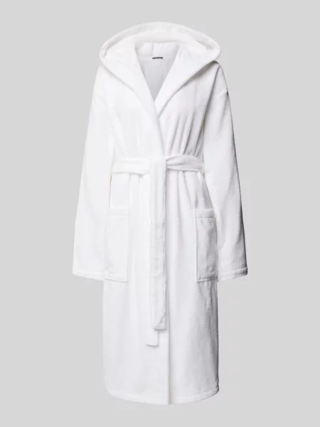 Szlafrok z paskiem w talii model ‘Terry’ Schiesser biały