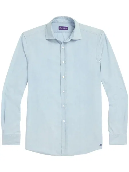 Cămașă Ralph Lauren Purple Label cu broderie albastru
