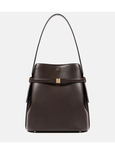 Usnjena bucket torba Toteme rjava