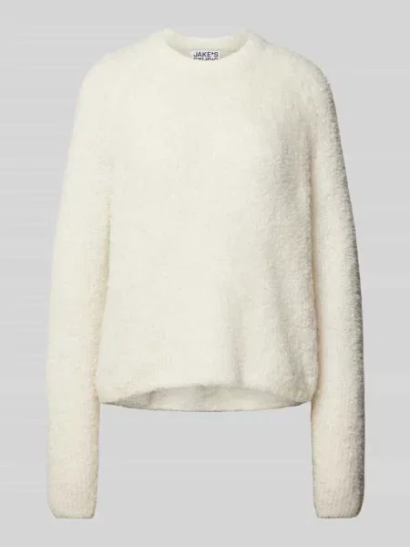 Sweter z dzianiny o kroju comfort fit z żywą wełną Jake*s Studio Woman