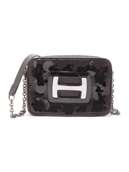 Torebka Hogan z cekinami czarna