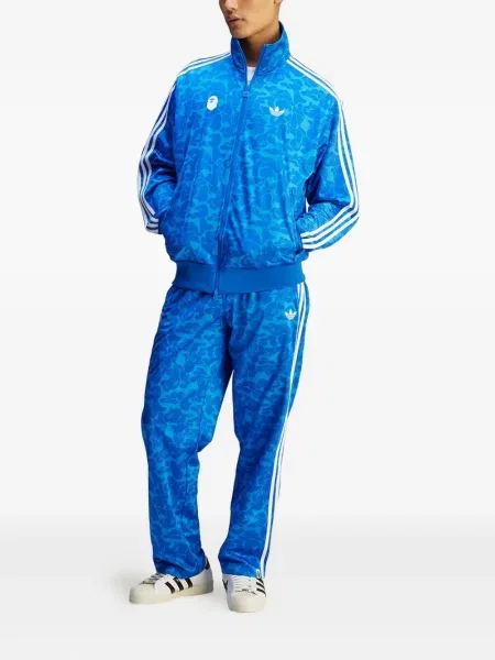 Sneakerși Adidas Predator cu broderie cu dungi din piele de căprioară albastru