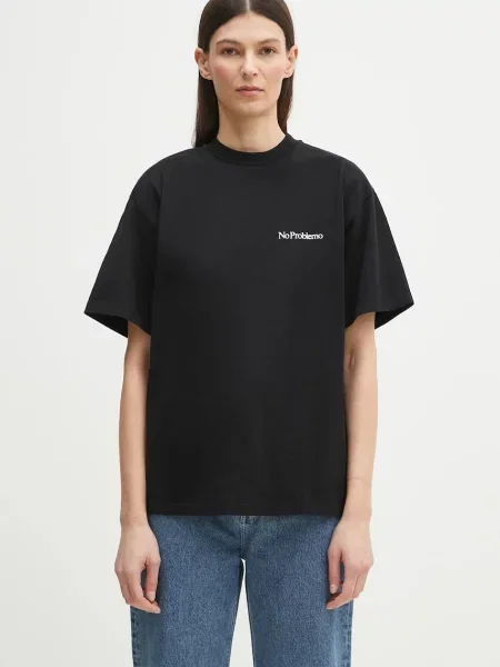Мини футболка No Problemo с принтом черная