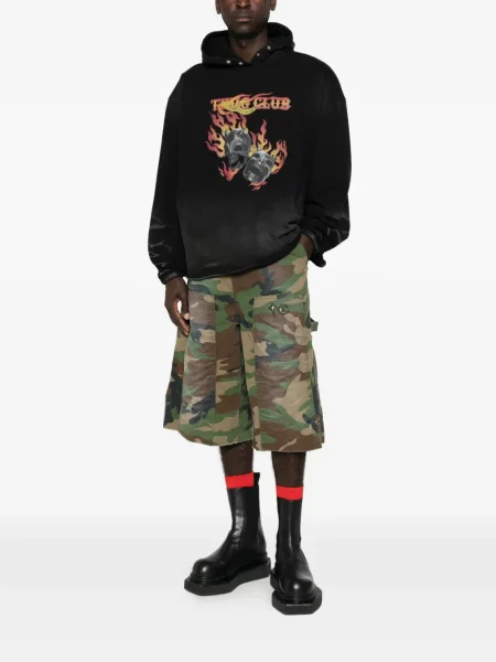 Bluza z kapturem Thug Club z nadrukiem ze sznurkiem czarna