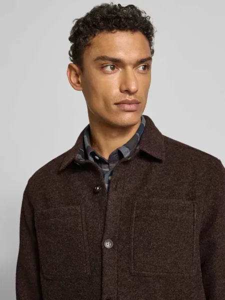 Kurtka koszulowa o kroju regular fit z dodatkiem wełny model ‘MARLOW’ Barbour